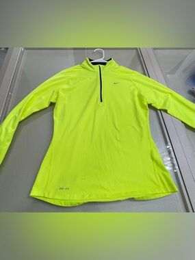 Nike Neon Yellow Half-Zip Dri-FIT Pullover